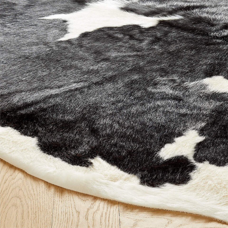 Cb2 Cowhide Rug Modern Cowhide Black and White Area Rug 5'x7' | CB2 KSA