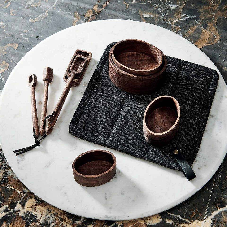Keep It Exact Walnut Wood Measuring Cups | CB2 KSA