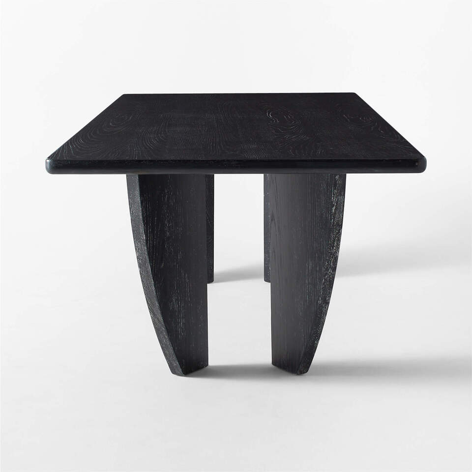 Dining Table Ksa Dunn Rectangular Black Wood Dining Table | CB2 KSA
