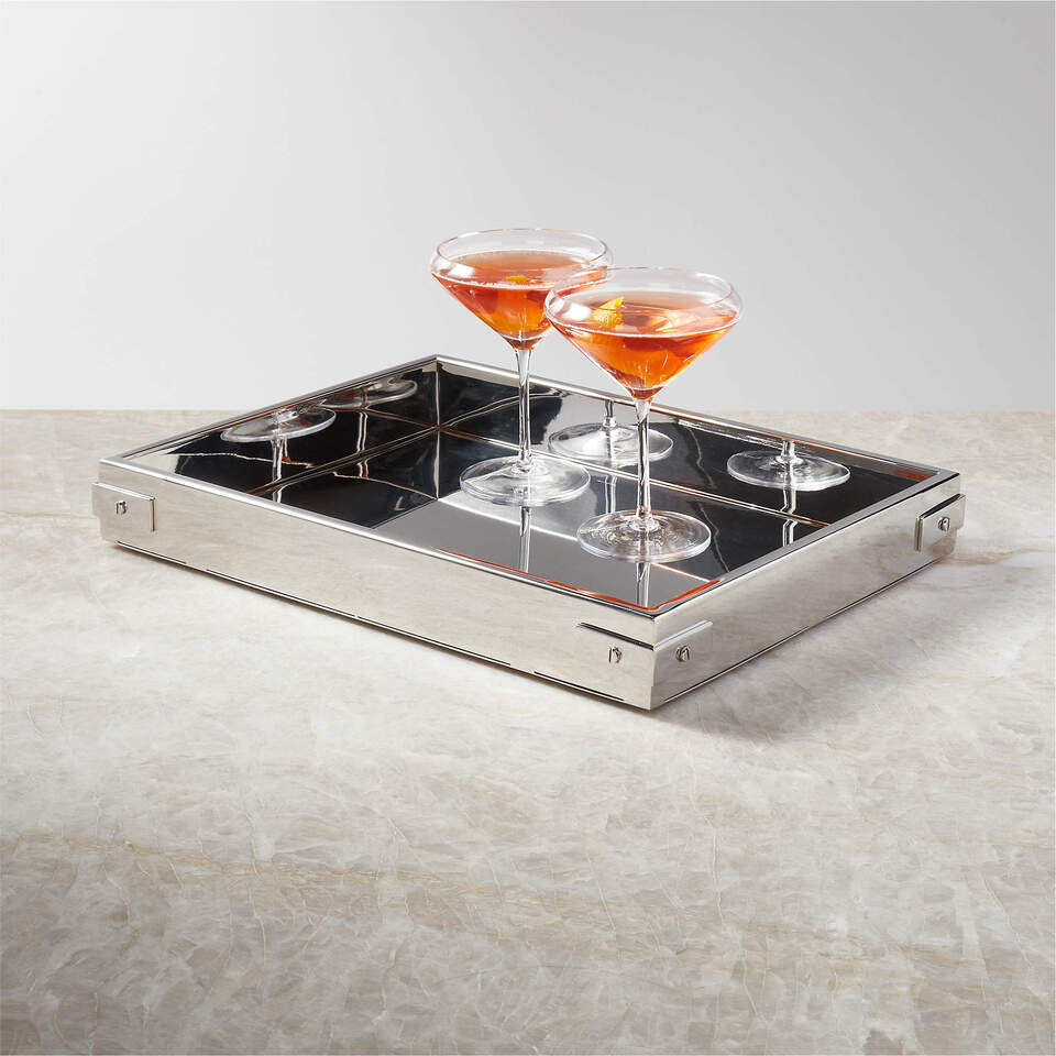 Griffith Stainless Steel Bar Tray | CB2 KSA
