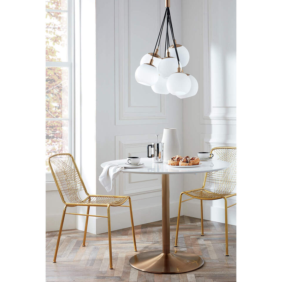 Dining Table Ksa Odyssey Brass Outdoor Dining Table | CB2 KSA