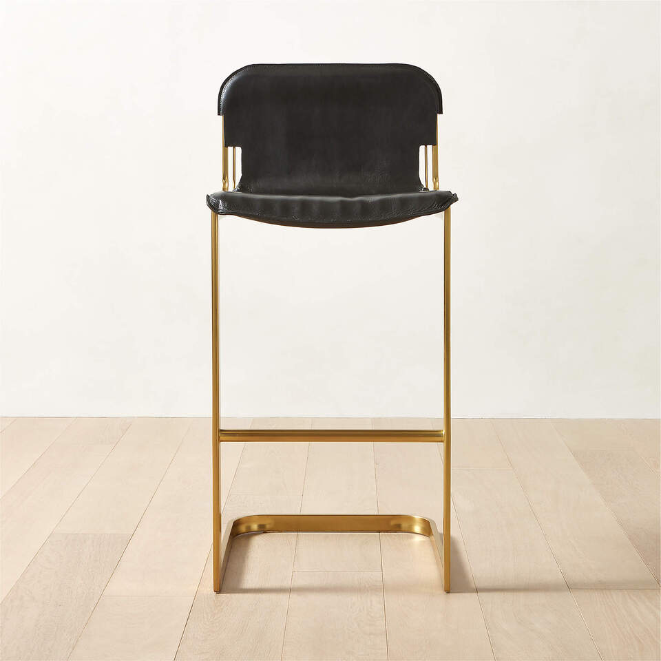 Rake Black Bar Stool Set of 2 | CB2 KSA